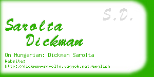 sarolta dickman business card